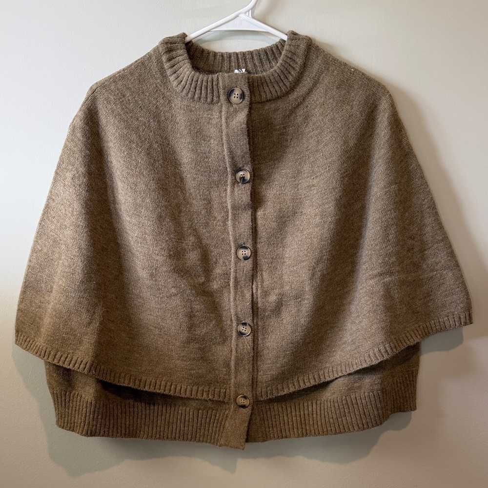 Brown Button-Up Women's Sweater